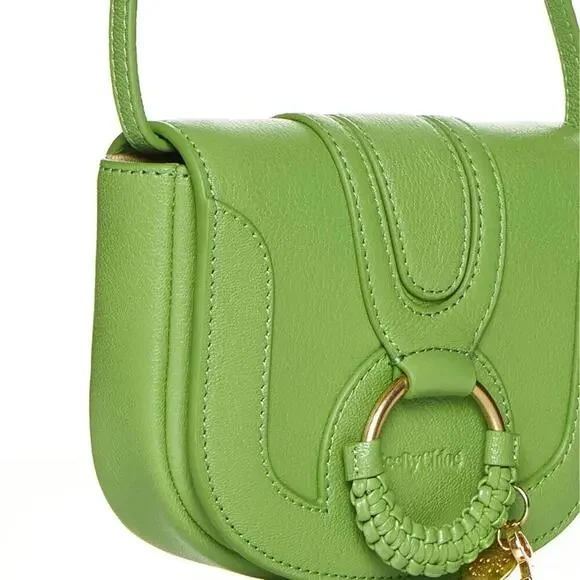 Authentic See by Chloé Mini Green Hana Leather Crossbody Handbag - NWT